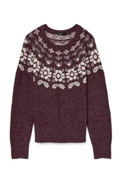 Vero Moda Jersey de mujer de manga larga con estampado Morado