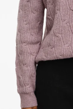 Vila Jersey de ochos con cuello redondo Rosa Sale