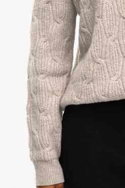 Vila Jersey de ochos con cuello redondo Marfil Discount