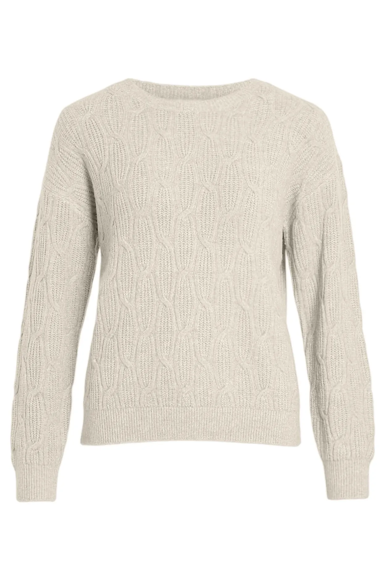 Vila Jersey de ochos con cuello redondo Marfil Discount