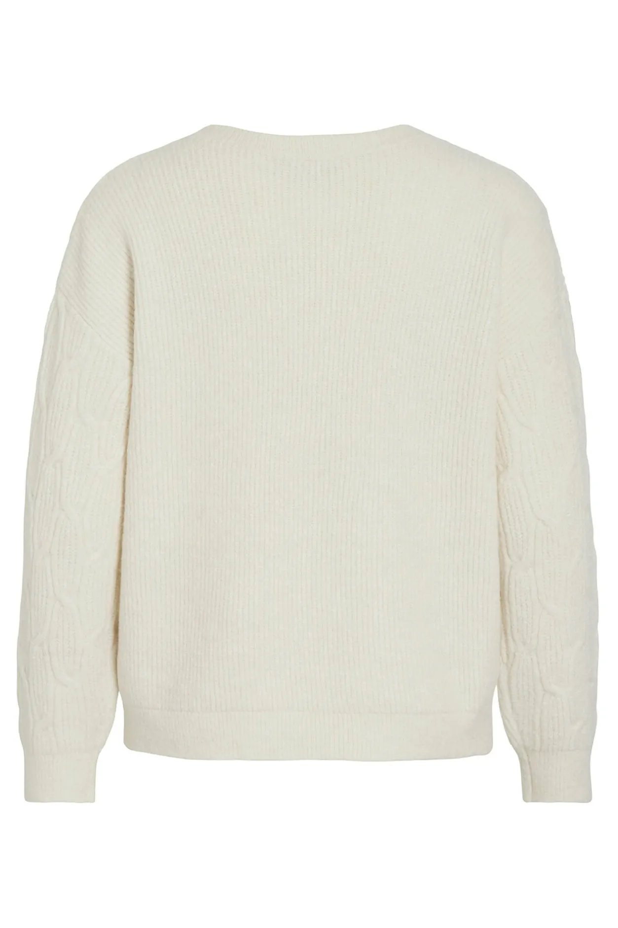 Vila Jersey de ochos con cuello redondo Marfil Discount