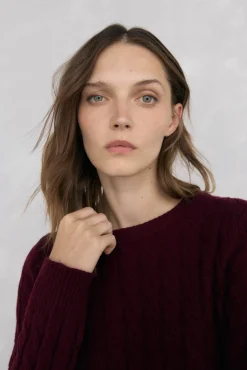 Pedro del Hierro Jersey de ochos lana merino Burdeos Best