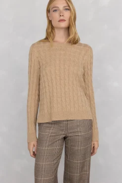 Pedro del Hierro Jersey de ochos lana merino Beige Online