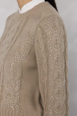 Pedro del Hierro Jersey de ochos tachas brillo Verde Online