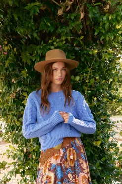 Jaase Jersey de punto Azul oscuro Sale