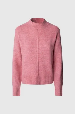 Pepe Jeans Jersey de punto Cecil con cuello perkins rosa Clearance