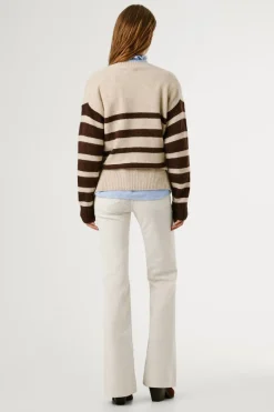 Pepe Jeans Jersey de punto Cecil Stripe beige Discount
