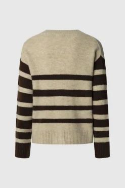 Pepe Jeans Jersey de punto Cecil Stripe beige Discount