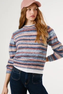 Pepe Jeans Jersey de punto Celeste Crew marfil Discount