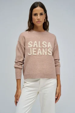 Salsa Jeans Jersey de punto con branding Beige New