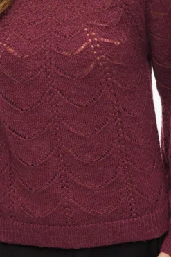 Vila Jersey de punto con calados Morado Best