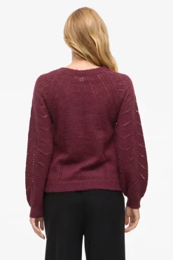 Vila Jersey de punto con calados Morado Best