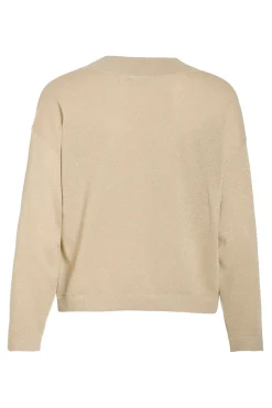 Vila Jersey de punto con glitter Beige