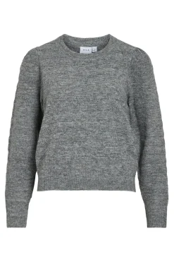 Vila Jersey de punto con lana Gris Sale