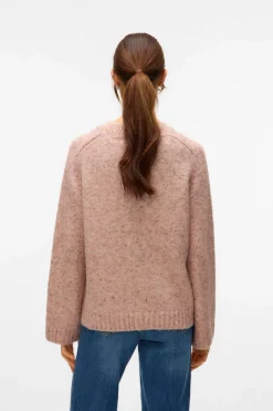 Vero Moda Jersey de punto con lana y estilo ancho Rosa New