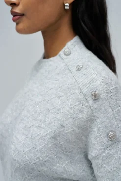 Salsa Jeans Jersey de punto con lúrex Gris