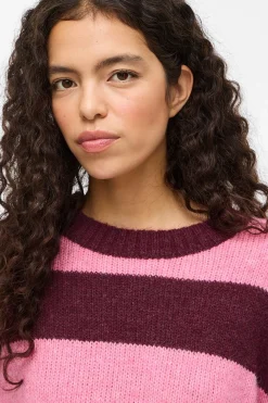 Vila Jersey de punto con rayas Morado Discount