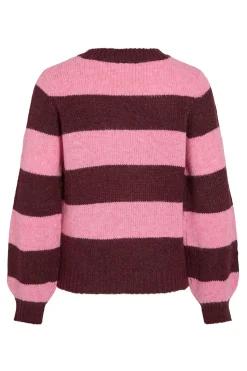 Vila Jersey de punto con rayas Morado Discount
