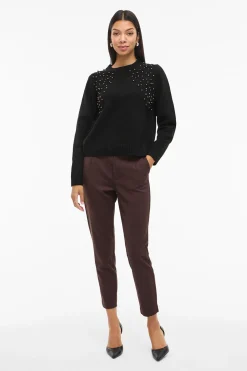 Vila Jersey de punto con tachas Negro Clearance