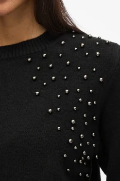 Vila Jersey de punto con tachas Negro Clearance