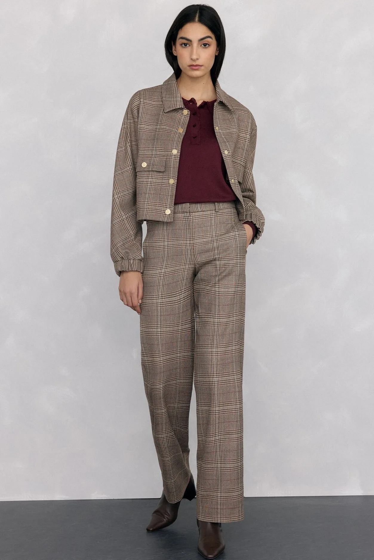 Pedro del Hierro Jersey de punto cuello polo Burdeos Online