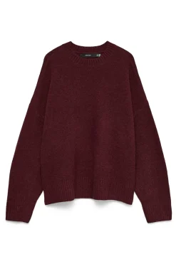 Vero Moda Jersey de punto cuello redondo Morado Clearance