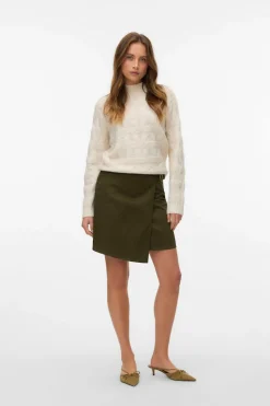 Vero Moda Jersey de punto cuello subido Beige New