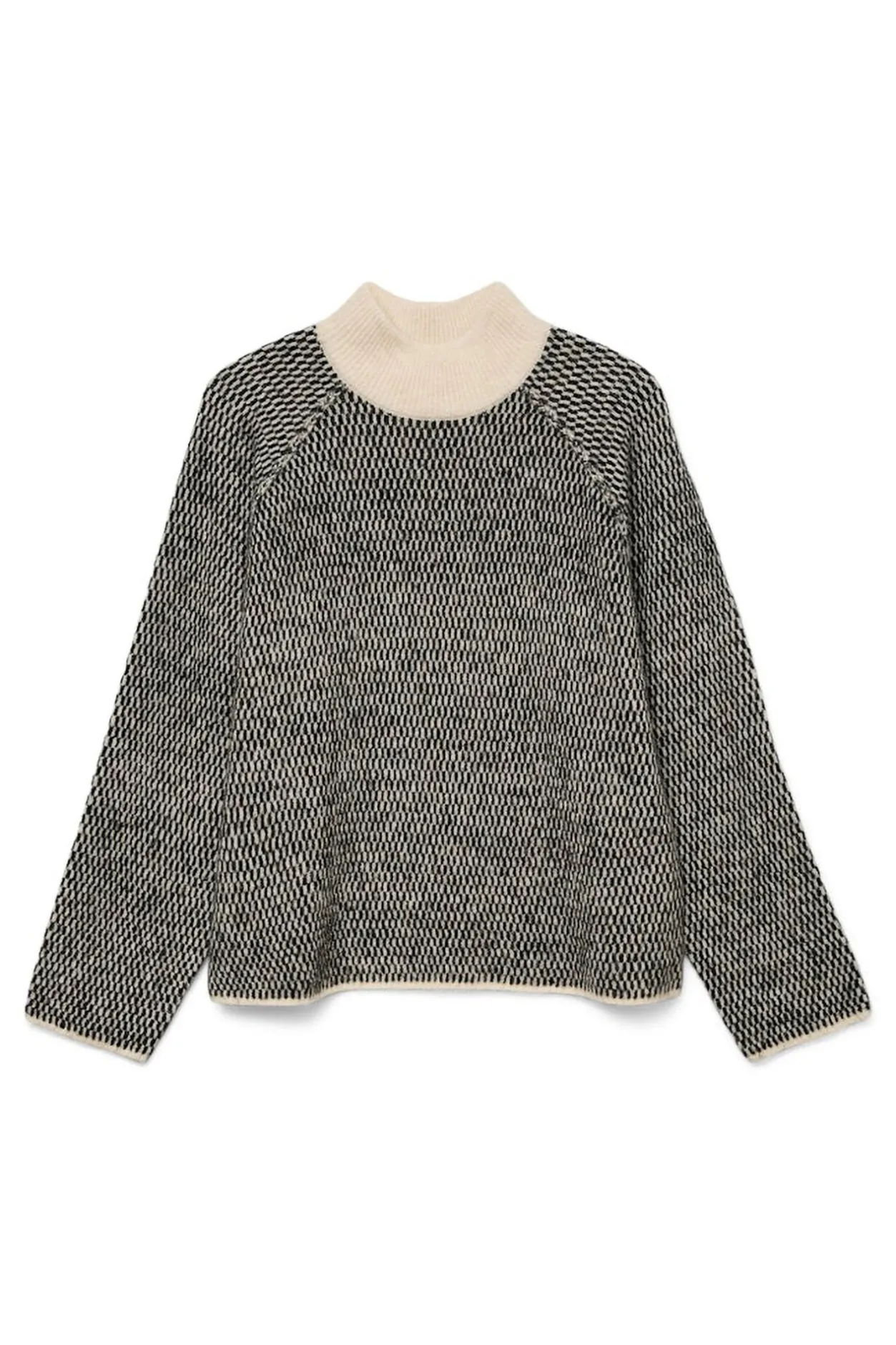Vero Moda Jersey de punto cuello subido Gris Discount