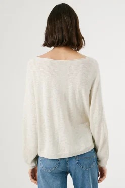 Pepe Jeans Jersey de punto de manga larga con detalle en las mangas. blanco Hot