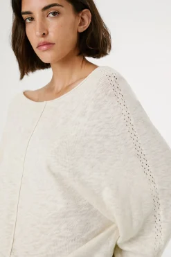 Pepe Jeans Jersey de punto de manga larga con detalle en las mangas. blanco Hot