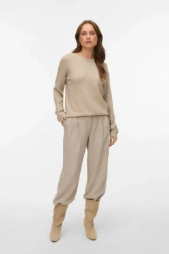 Vero Moda Jersey de punto de mujer con lurex Beige Clearance