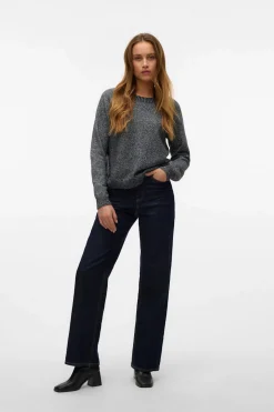 Vero Moda Jersey de punto de mujer con lurex Gris oscuro Discount