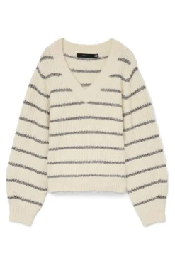 Vero Moda Jersey de punto detalles lúrex Beige Clearance