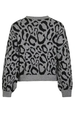 Vila Jersey de punto estampado de viscosa Gris Online