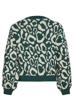 Vila Jersey de punto estampado de viscosa Turquesa Outlet