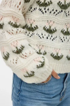 Vero Moda Jersey de punto fantasía Beige Sale