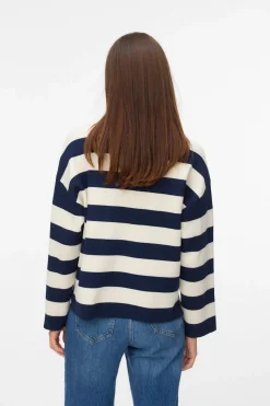 Vero Moda Jersey de punto fino cuello redondo Azul marino Sale