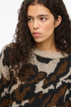 Vila Jersey de punto jacquard con lana Marr&oacute;n Online