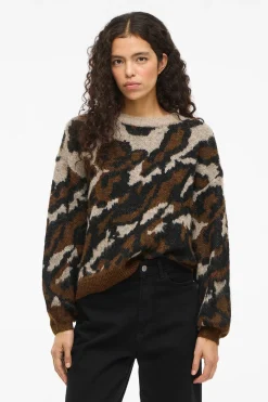 Vila Jersey de punto jacquard con lana Marr&oacute;n Online