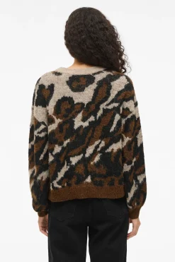 Vila Jersey de punto jacquard con lana Marr&oacute;n Online