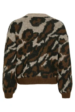 Vila Jersey de punto jacquard con lana Marr&oacute;n Online