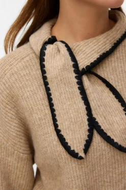 Vero Moda Jersey de punto lazada Marr&oacute;n New