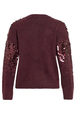 Vila Jersey de punto lentejuelas Morado Online