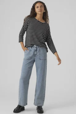 Vero Moda Jersey de punto manga 3/4 Negro