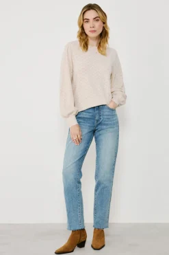 Vila Jersey de punto pointelle Marr&oacute;n Sale