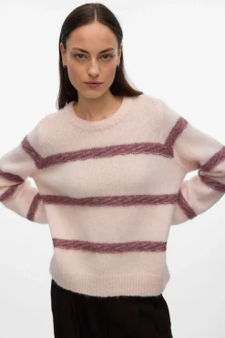 Vero Moda Jersey de punto rayas Rosa Sale