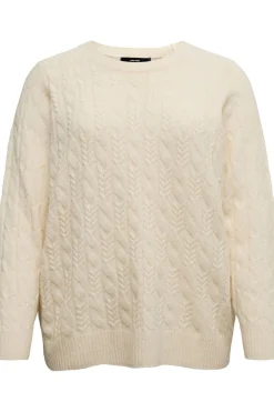 Vero Moda Curve Jersey de punto talla grande Beige Online