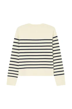 Grace & Mila Jersey de rayas marinero Blanco Outlet