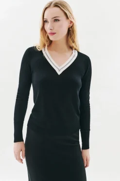 Caroll Jersey detalle cuello Negro Best