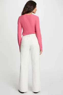 Morgan Jersey entallado con cuello en V Rosa Best